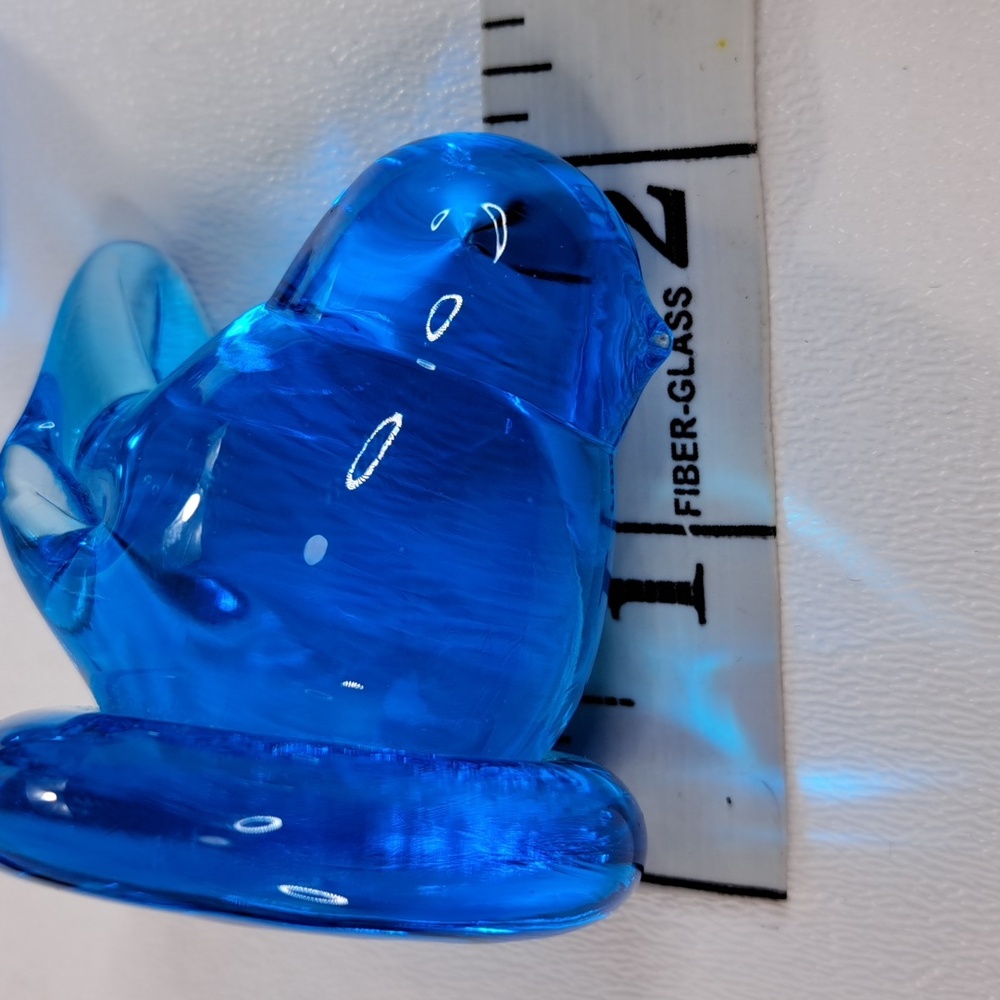 2 Leo Ward Glass Blue Bird of Happiness Signed Figurine USA - Picture 9 of 14